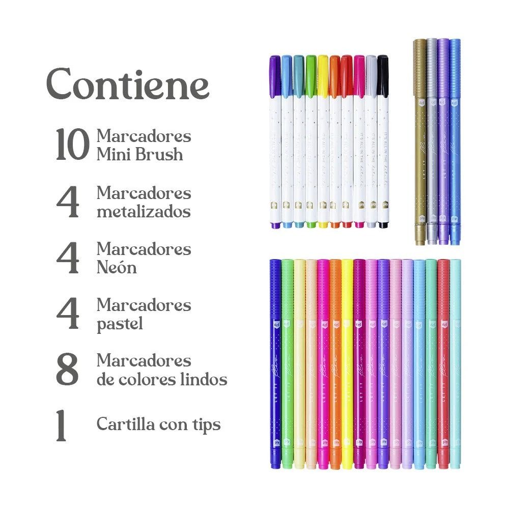 Kiut Kit De Lettering Cartilla+30 Marcadores