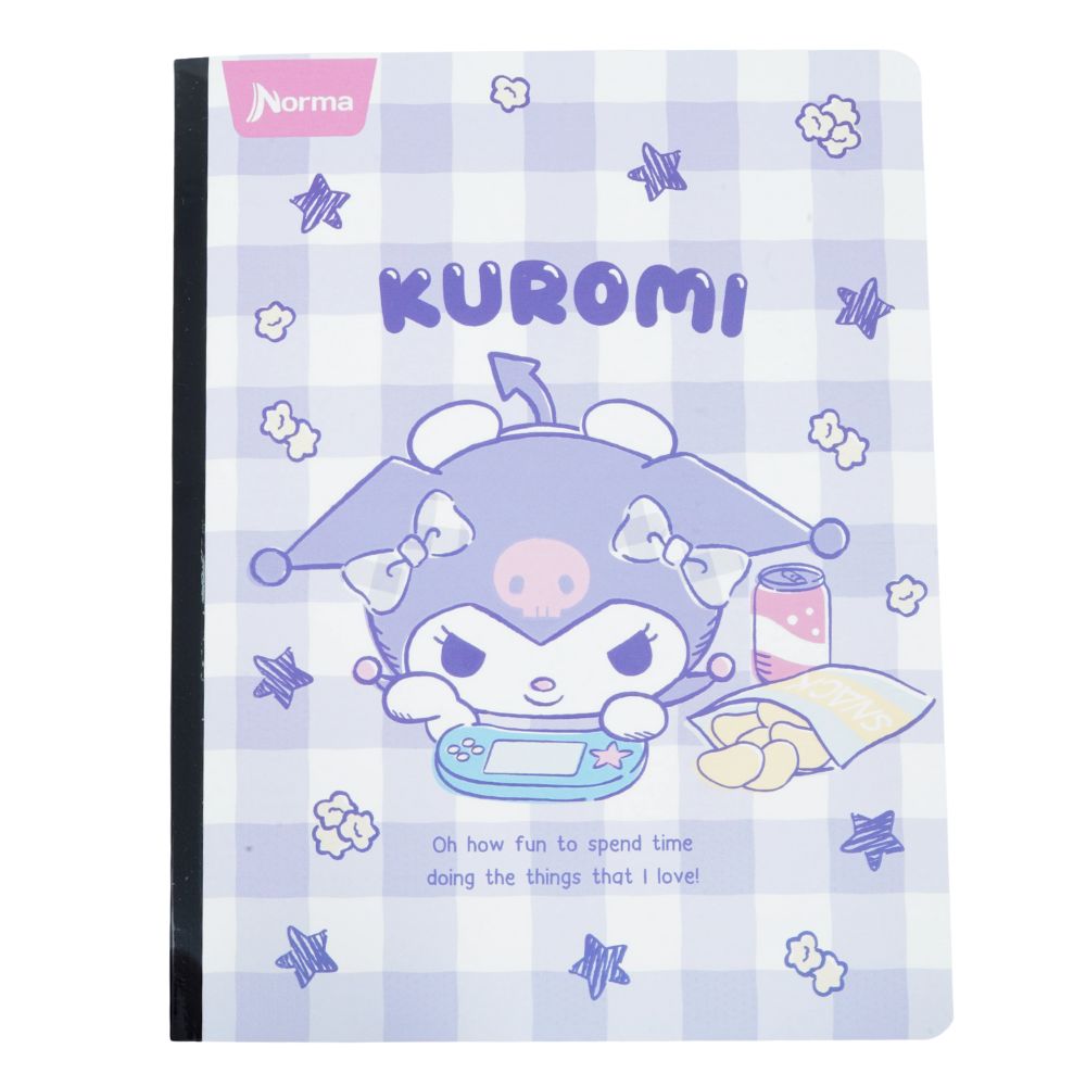Norma Cuaderno Kuromi Cuadriculado Cosido 100 Hojas Diseño Spend Time
