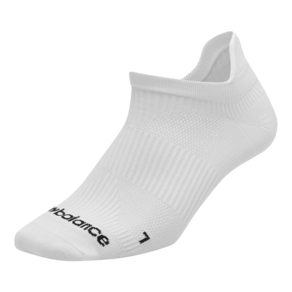 New Balance Media Corta Run Flat Knit No Show Blanco 1 Par