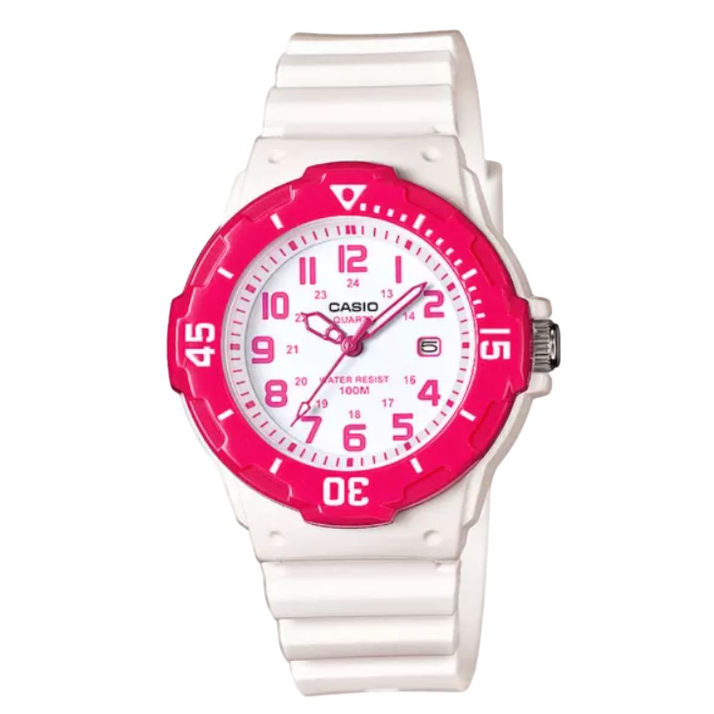 Casio Reloj Casual Correa De Resina Para Dama White