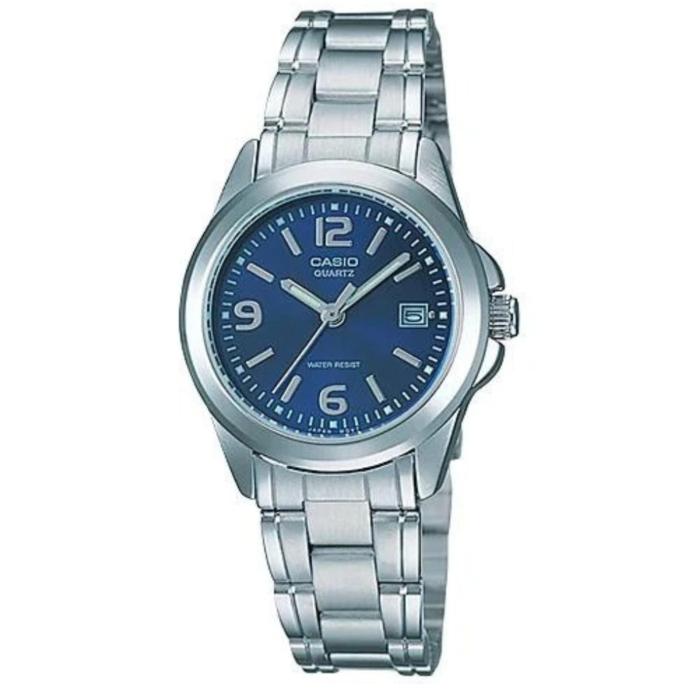 Casio Reloj Casual Correa De Acero Inoxidable Para Dama Blue