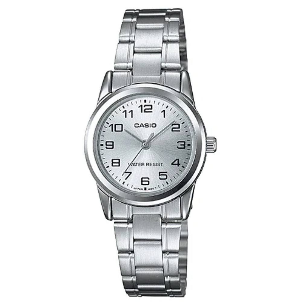 Casio Reloj Casual Correa De Acero Inoxidable Para Damas Silver