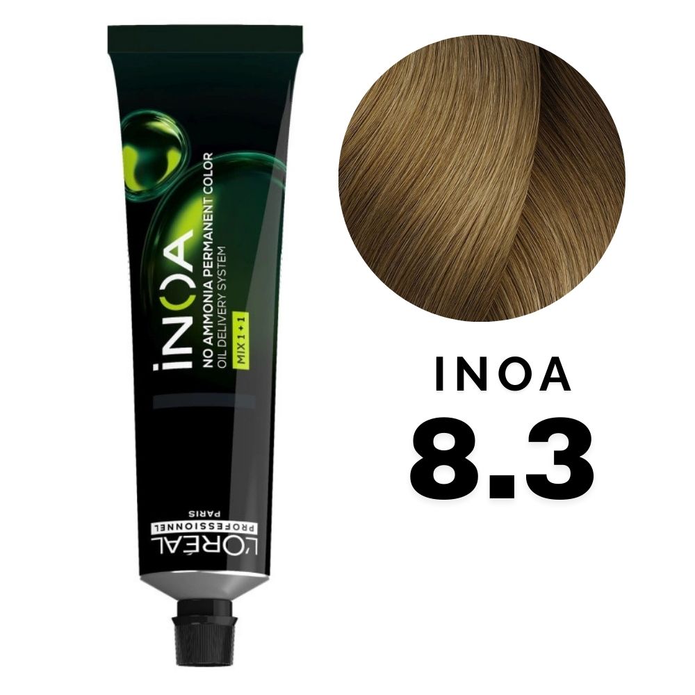 L'Oreal Inoa Profesional Color Rubio Claro Dorado Nro. 8.3 60gr