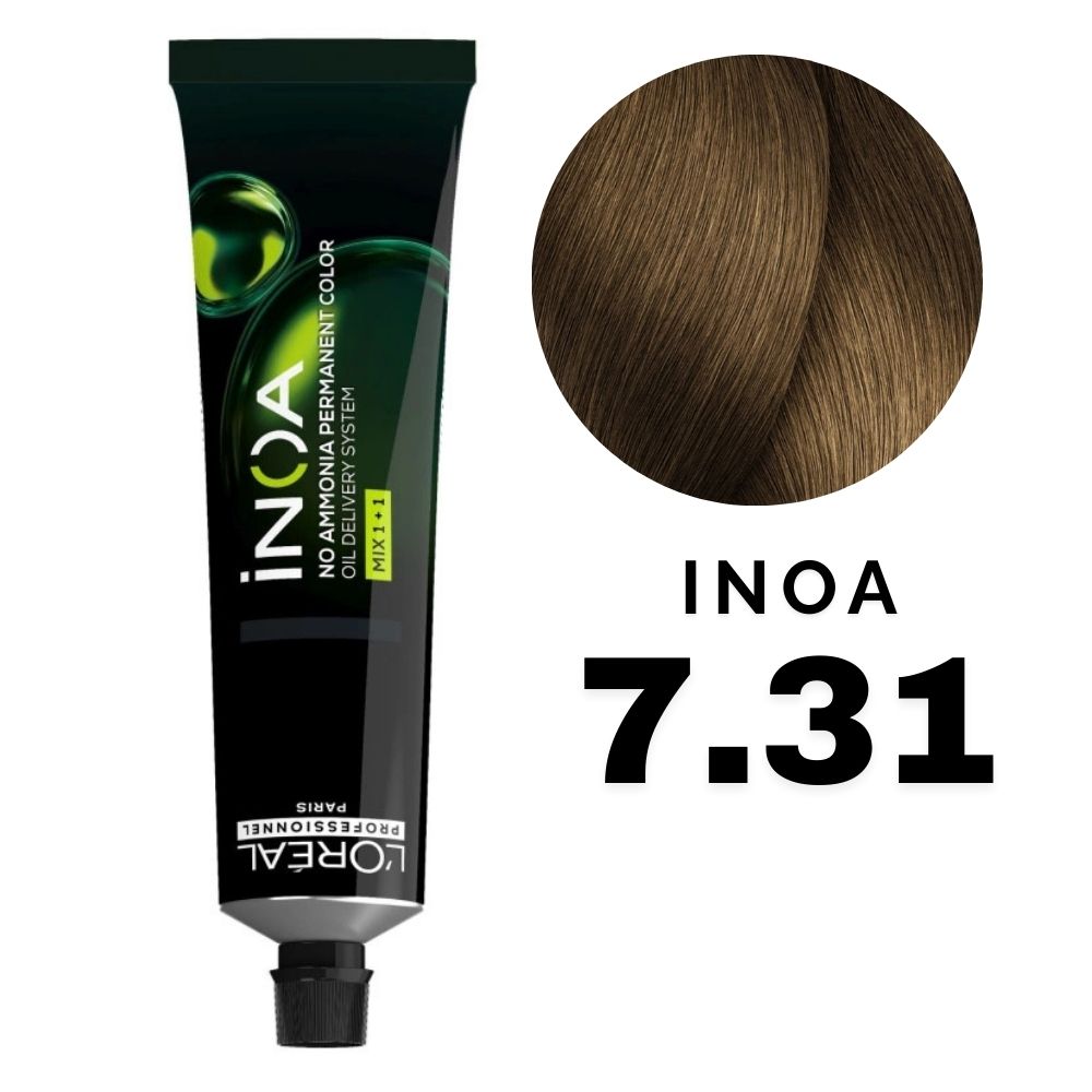 L'Oreal Inoa Profesional Color Rubio Dorado Ceniza Nro. 7.31 60gr