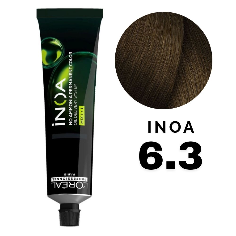 L'Oreal Inoa Profesional Color Rubio Oscuro Dorado Basico Nro. 6.3 60gr
