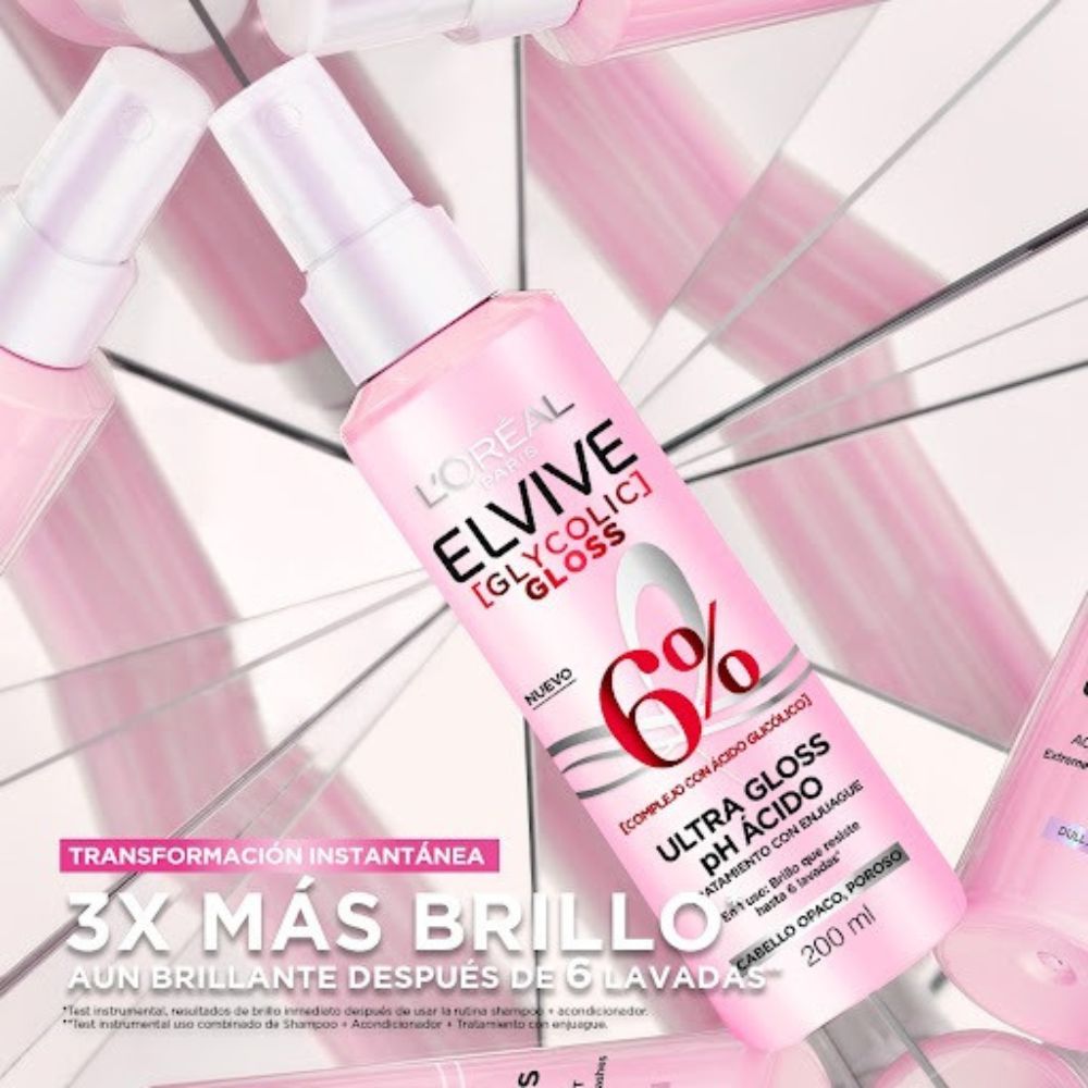 L'oreal Paris Tratamiento Capilar Elvive Glycolic Gloss 200ml