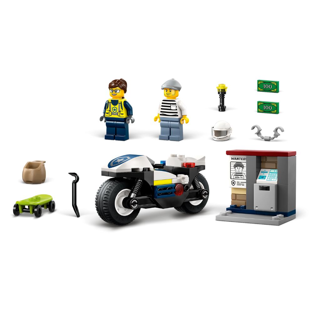 Lego City Police Motorcycle 65 Pzs 4+