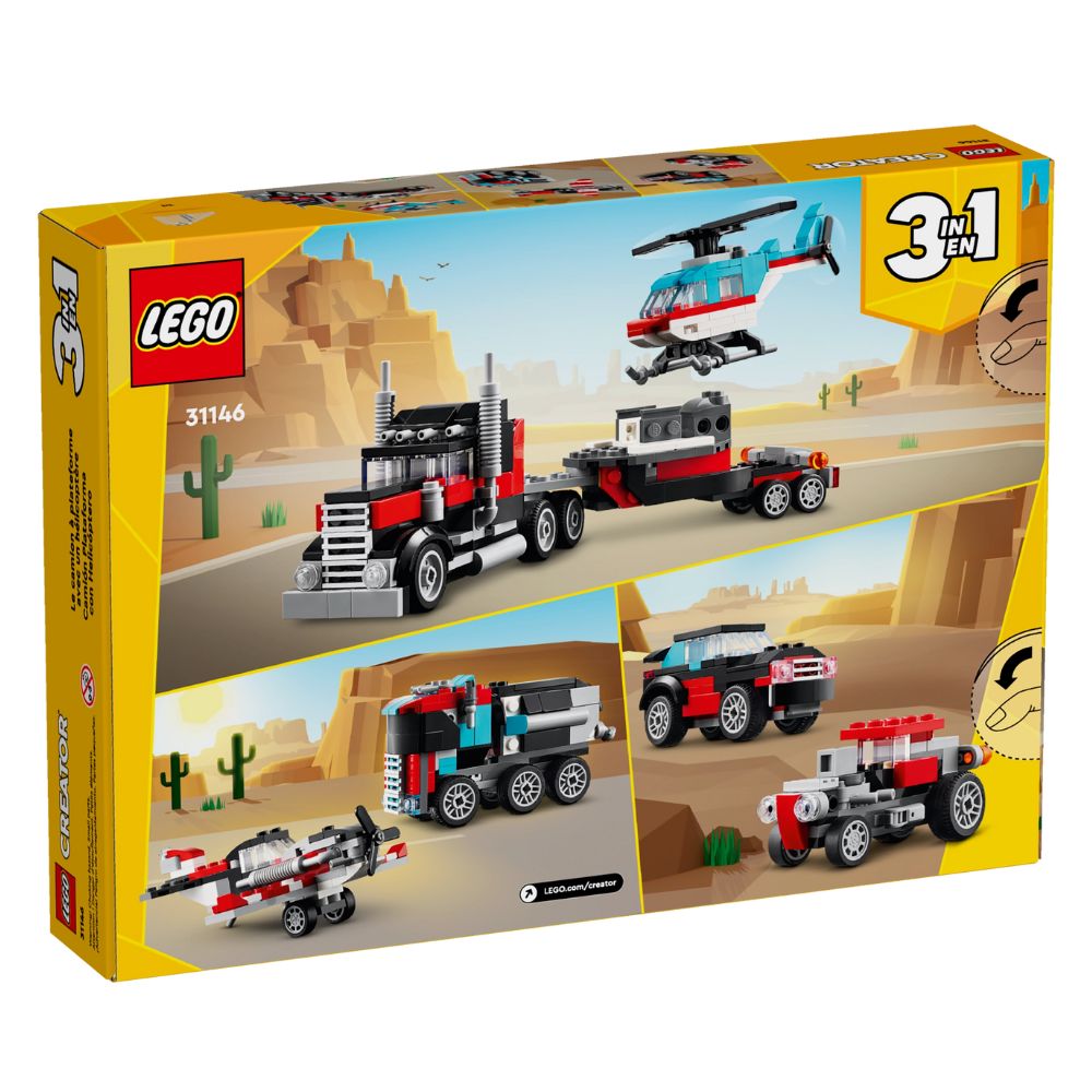 Lego Creator Flatbed Truck With Helicopter 270 Pzs 7+