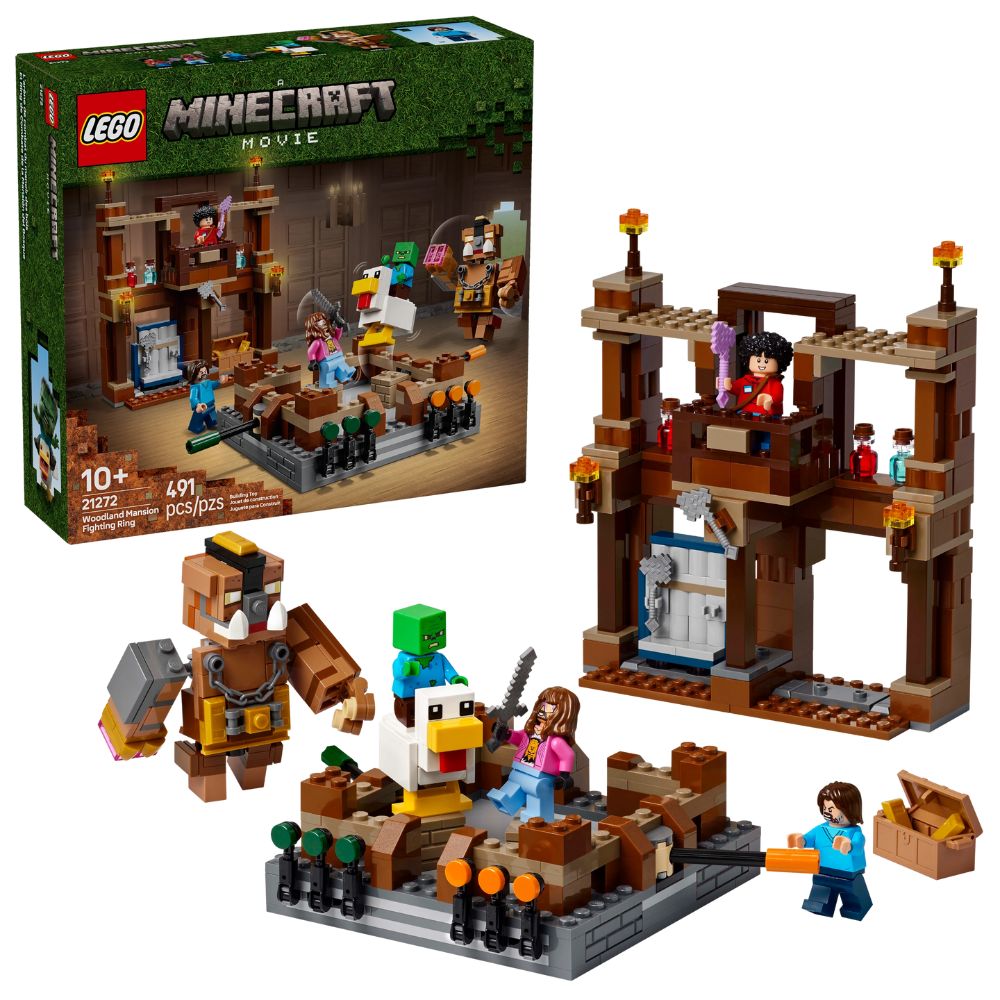 Lego Minecraft Movie Woodland Mansion Fighting Ring 491 Pzs 10+