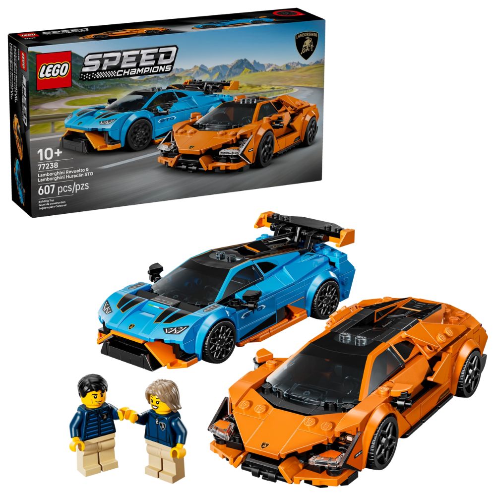 Lego Speed Champions Lamborghini Revuelto & Lamborghini Huracán STO 607 Pzs 10+