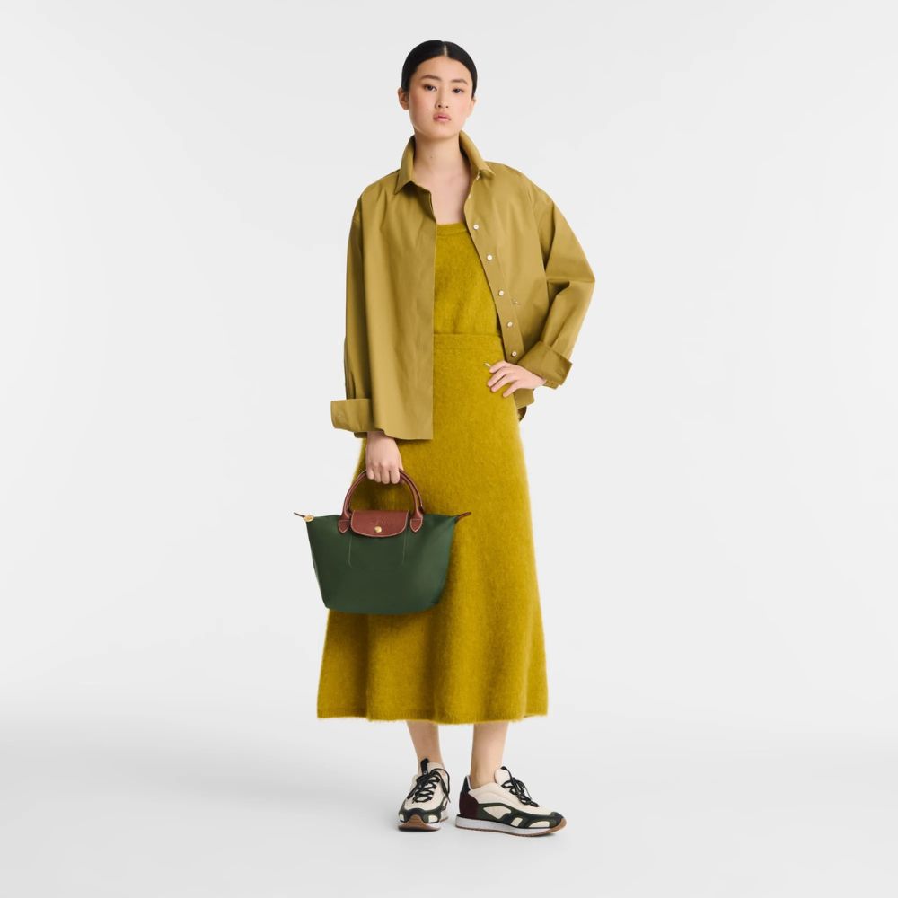 Longchamp Cartera Le Pliage Original Small Handbag British Green