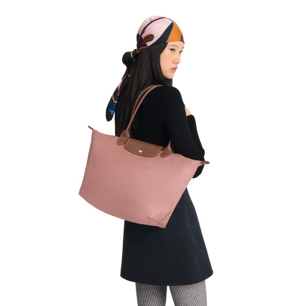 Longchamp Cartera Le Pliage Shoulder Bag Large Color Pink Tea