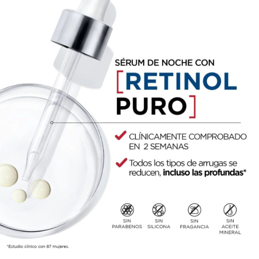 Loreal Serum de Noche Revitalift Retinol Puro 30ml