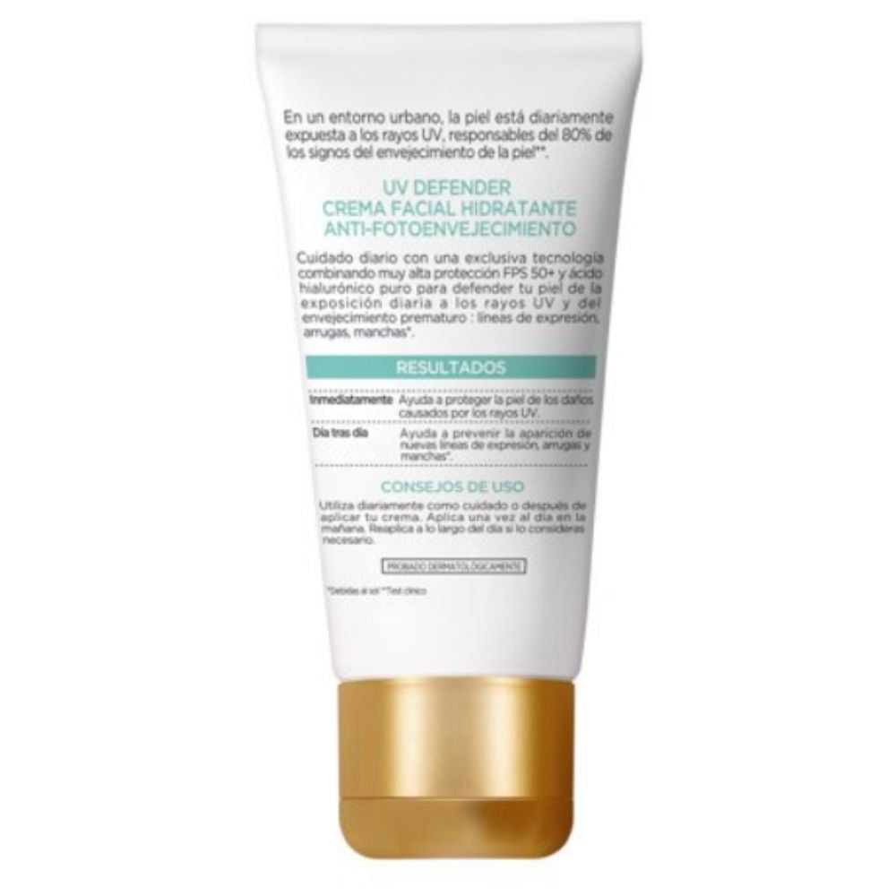 Loreal UV Defender Cuidado Diario Anti-FotoEnvejecimiento FPS 50+ Anti-Brillo Con Color Medio 40g