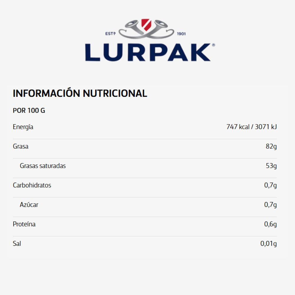 Lurpak Mantequilla Sin Sal Barra 200 gr