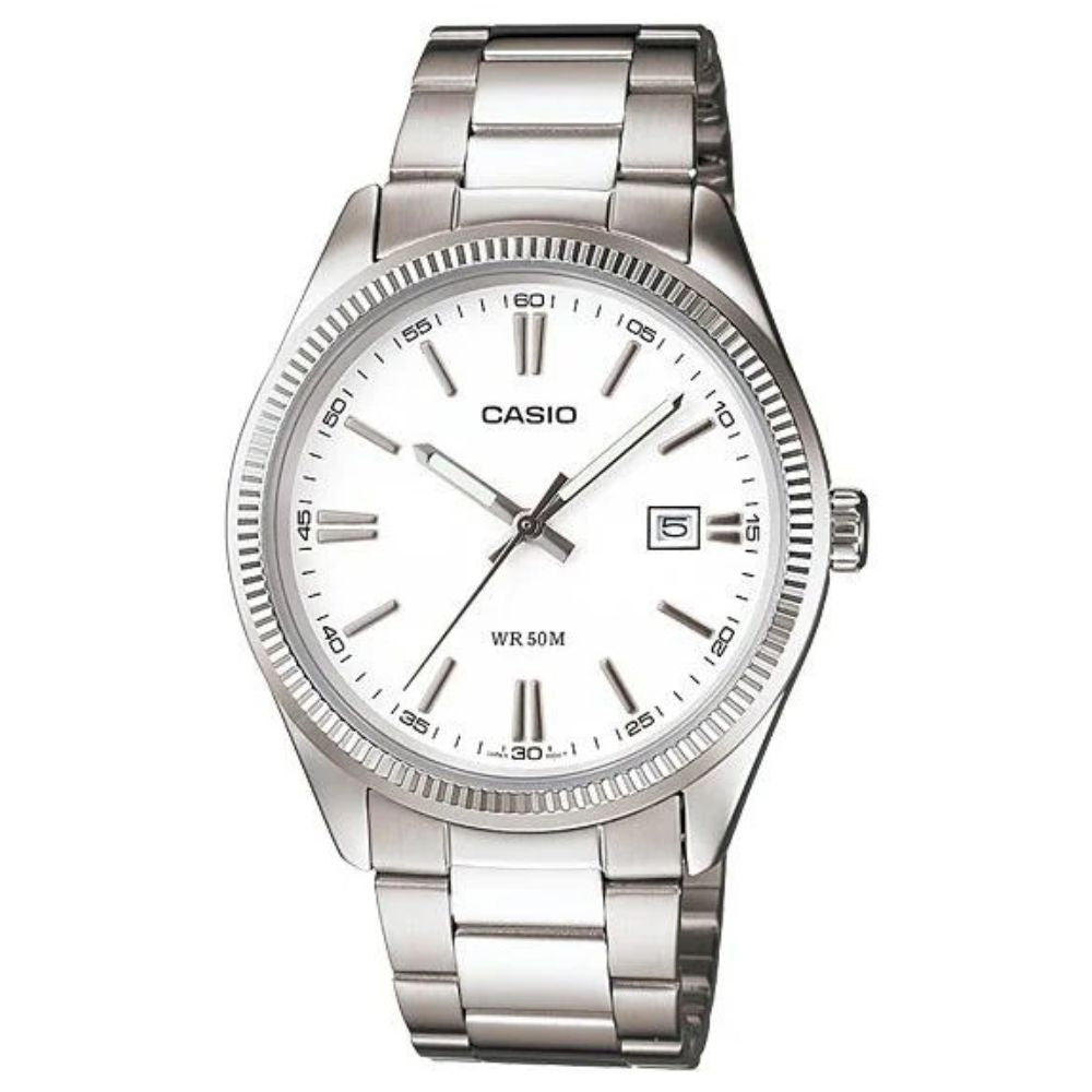 Casio Reloj Casual Correa De Acero Inoxidable Para Caballero Silver