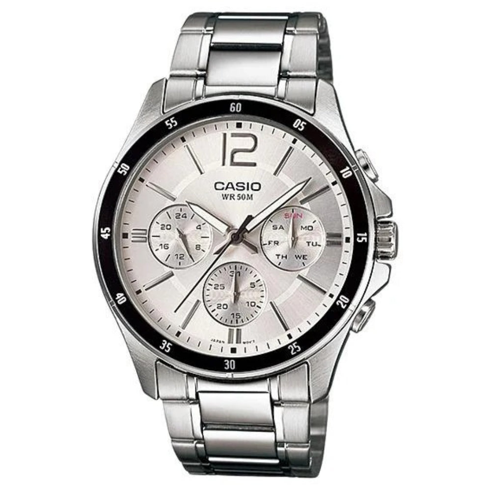 Casio Reloj Casual Correa De Acero Inoxidable Para Caballeros Silver
