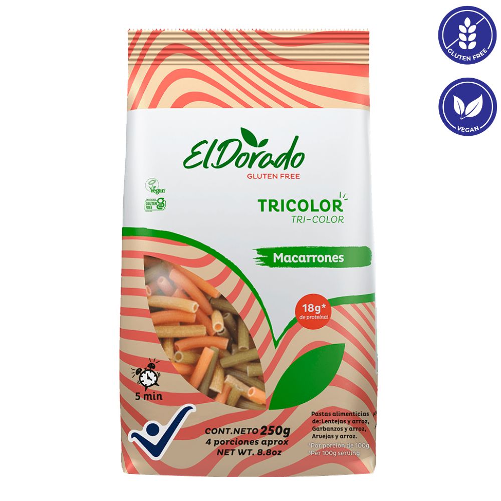 El Dorado Macarrones Tricolor 250 gr