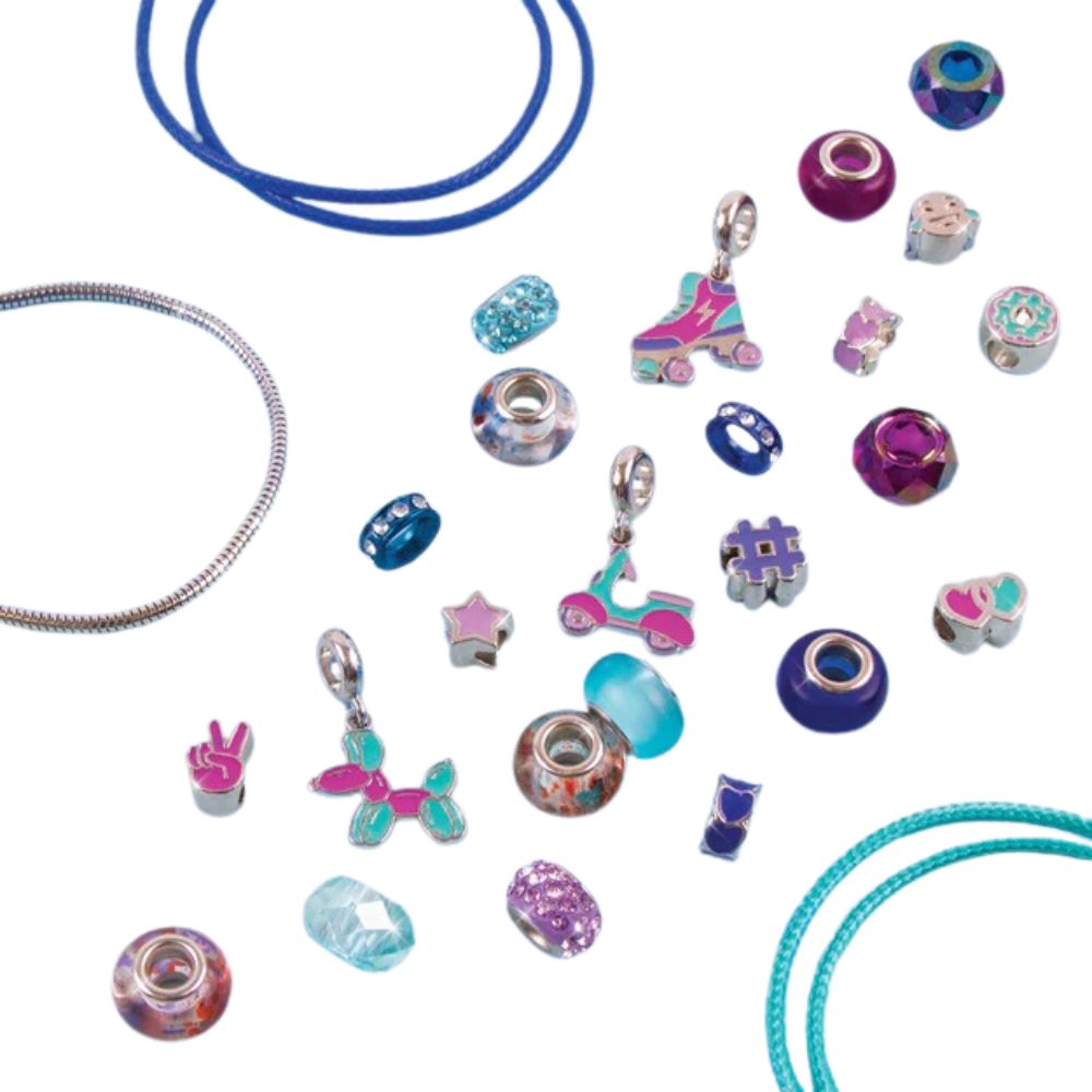 Make It Real Pulseras De Charms De Halo Puro Azul 8+ 28Pzs
