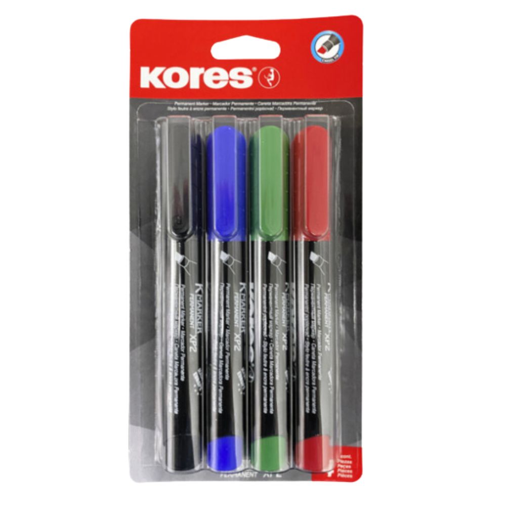 Kores Marcadores Permanentes XP2 Set 4 Und