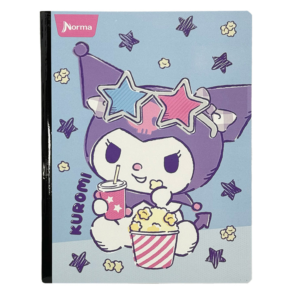 Norma Cuaderno Kuromi Una Linea Cosido 100 Hojas Diseño Popcorn And Coke