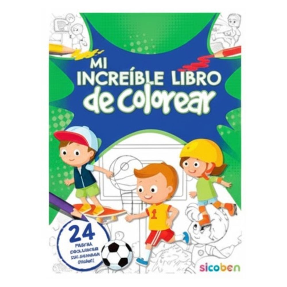 Mi Increíble Libro De Colorear Para Niños Deportes 24pag