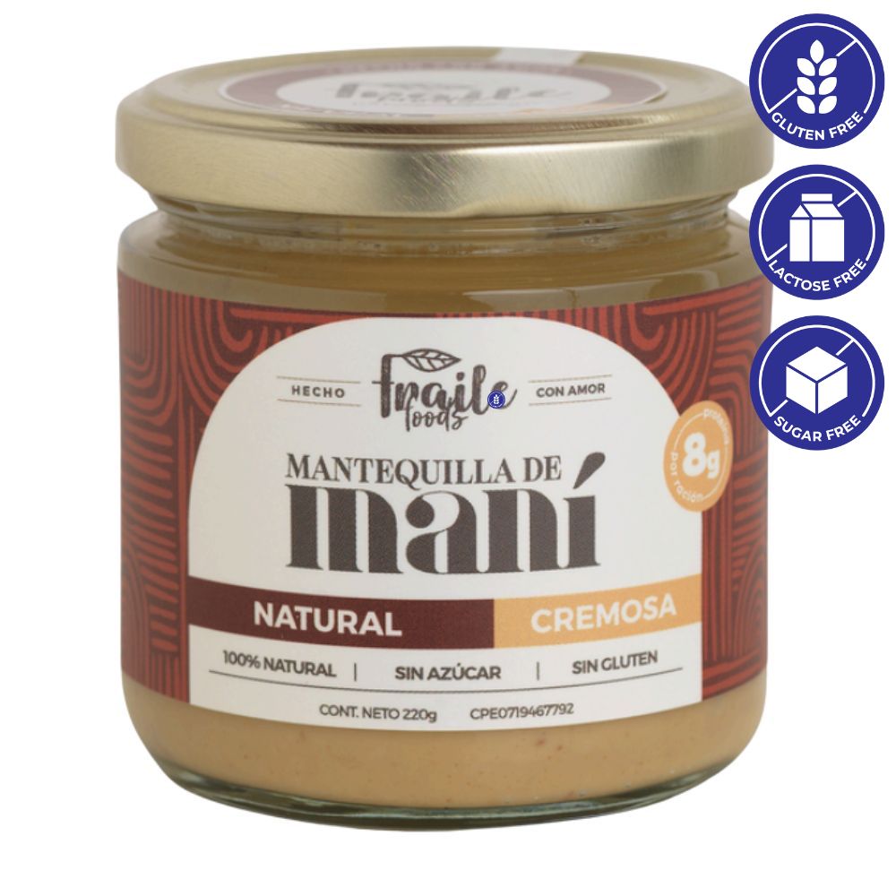 Fraile Foods Mantequilla de Mani Natural Cremosa 200g