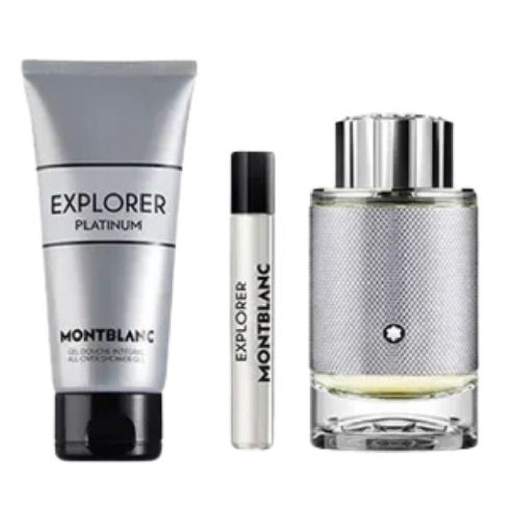 Mont Blanc Explorer Platinum Set Eau De Parfum 100ml + 7.5ml + Gel Douche Integral 100ml