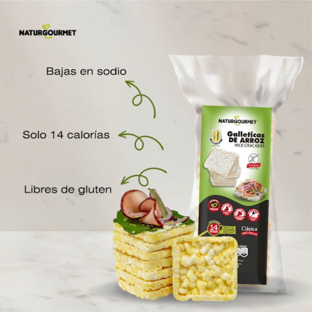 Naturgourmet Galletitas de Arroz Clásicas 16 Und