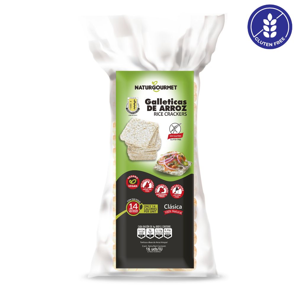Naturgourmet Galletitas de Arroz Clásicas 16 Und