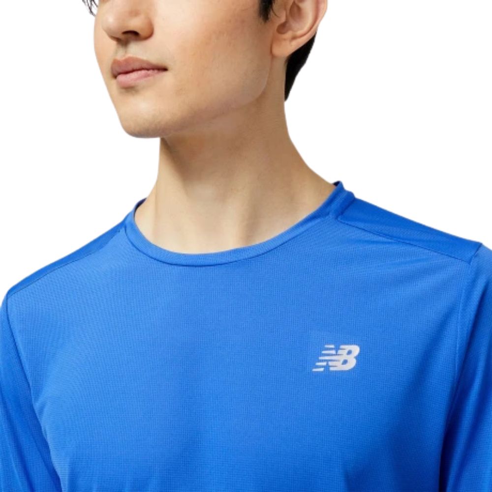 New Balance Camiseta Manga Larga Accelerate Para Caballero Azul