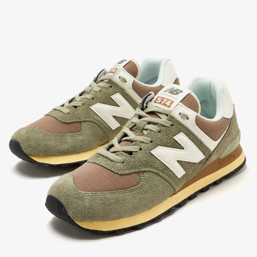 New Balance Lifestyle 574 Classics Washed Out Brights Gris Y Verde Zapato Unisex