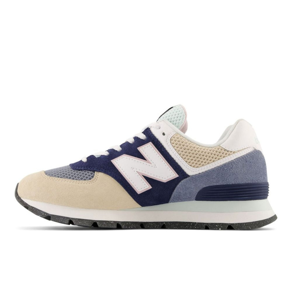 New Balance Lifestyle 574 Rugged Azul Y Beige Zapato Para Caballero