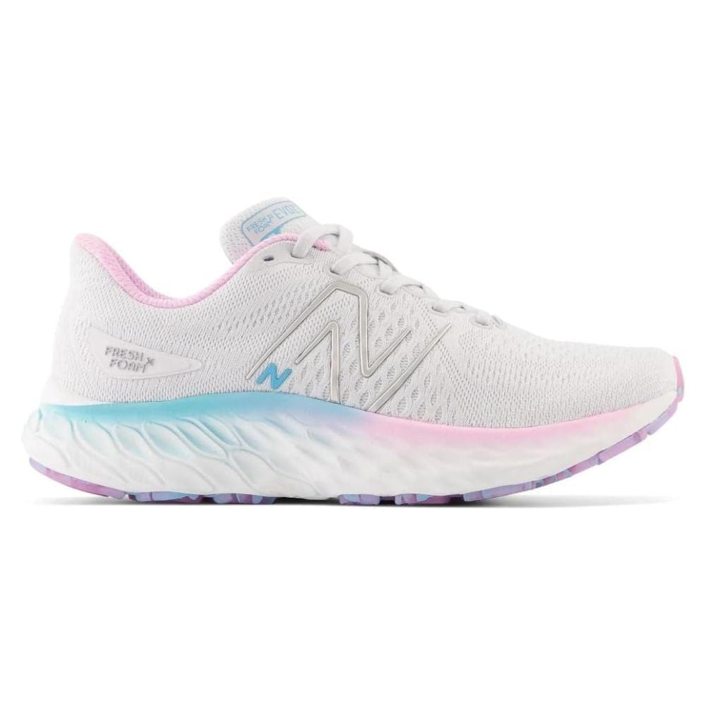 New Balance Running Evoz Blanco Y Azul Zapato Para Damas