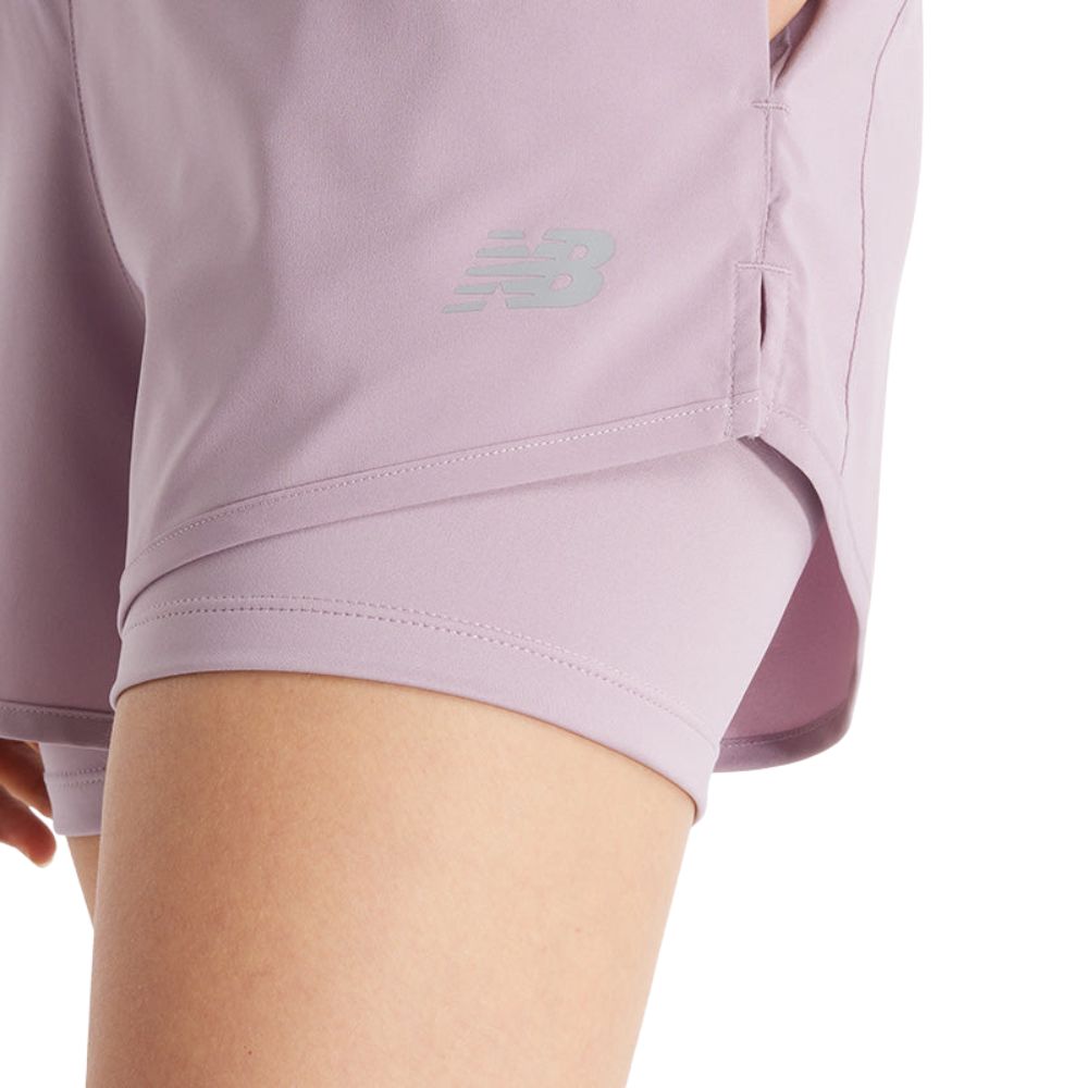New Balance Short 3" Sport Essentials Para Dama 2 en 1