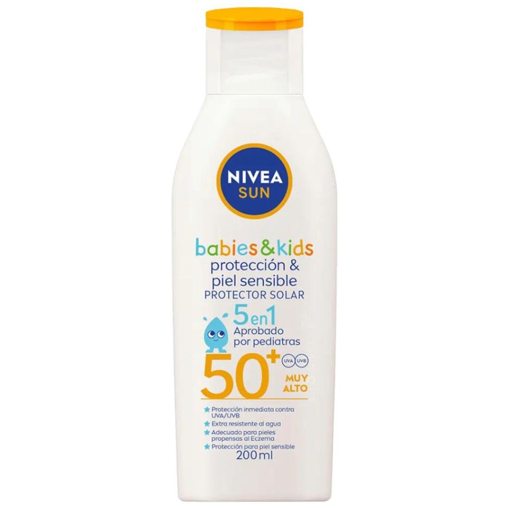 Nivea Sun Protector Solar Babies & Kids Piel Sensible FPS50 200ml