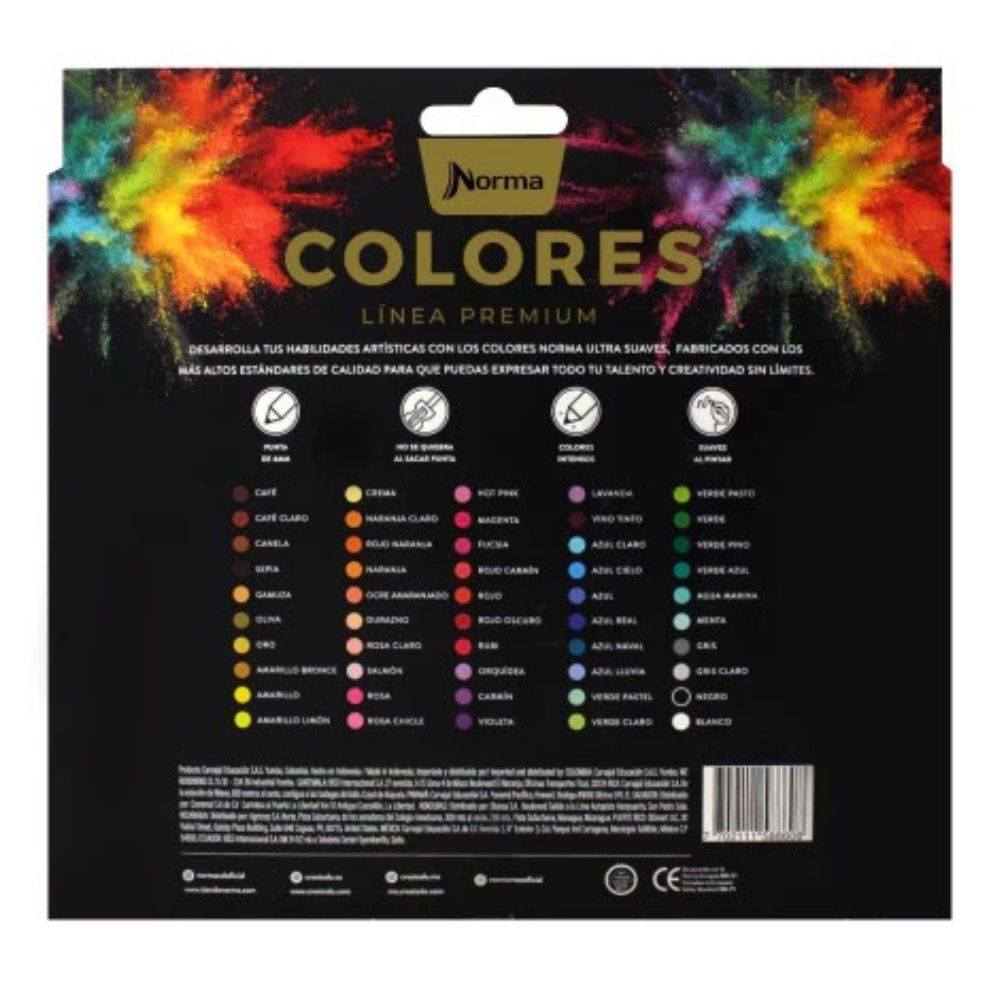 Norma Lápices De Colores Premium 50 Und