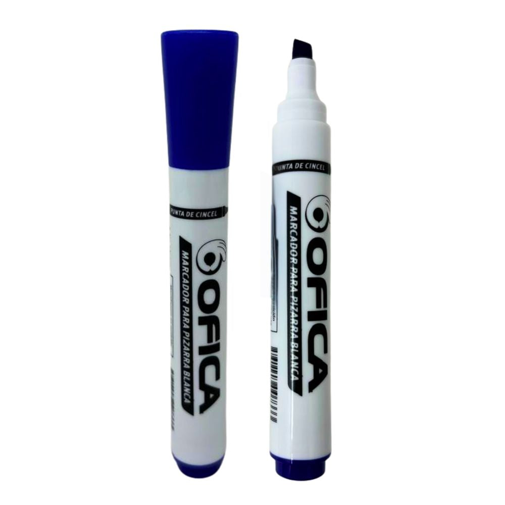 Ofica Marcador Para Pizarra Blanca Color Azul 1 Und