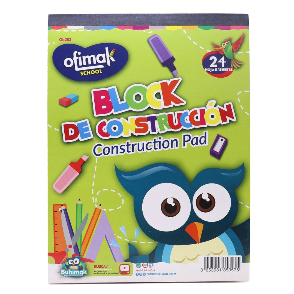 Ofimak Block De Construcción Escolar Colores Surtidos 24 Hojas