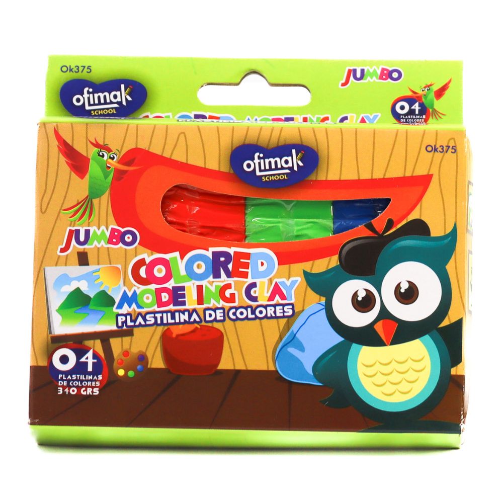 Ofimak Plastilina Jumbo De Colores 4 Und