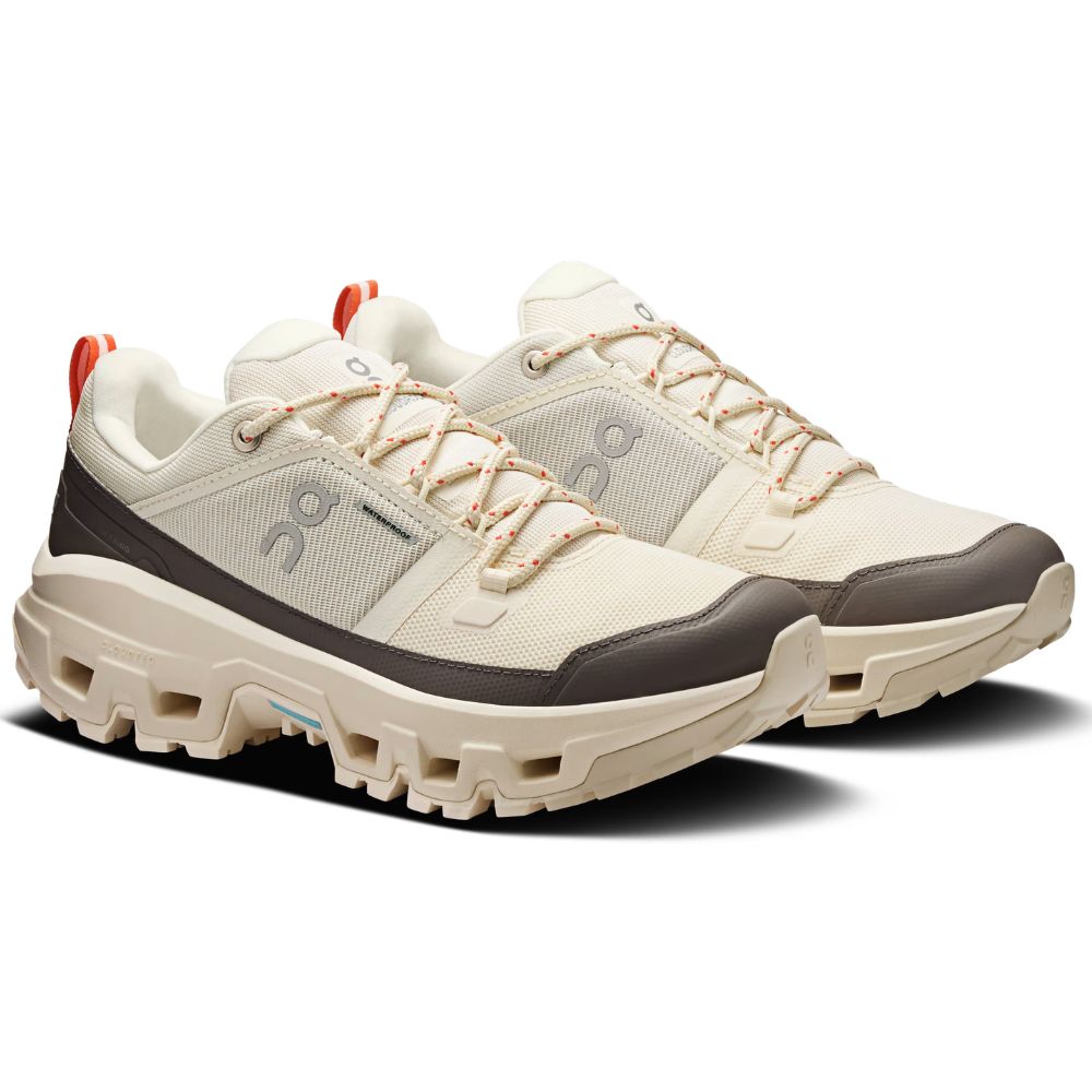 On Zapatos Trail Para Damas Cloudrock Low Waterproof Ivory Ivory
