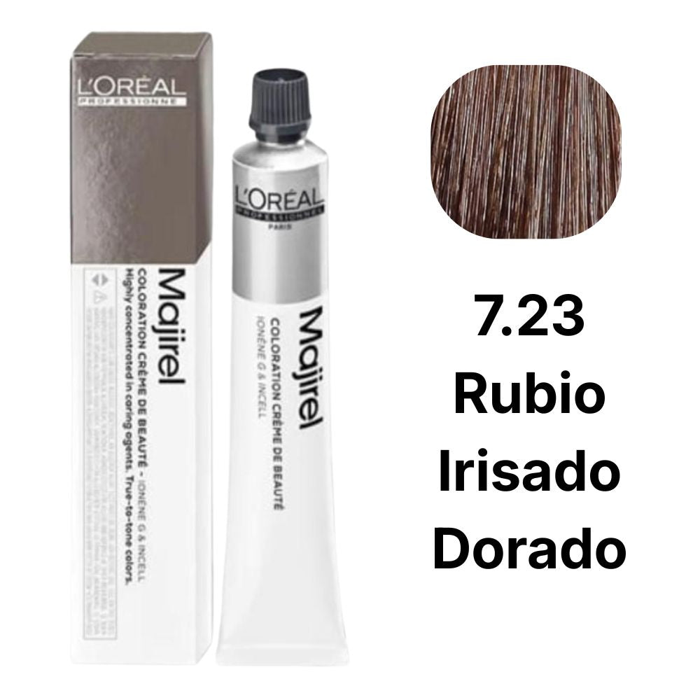 Tinte Loreal Majirel 7.23 Rubio Irisado Dorado 50 ml