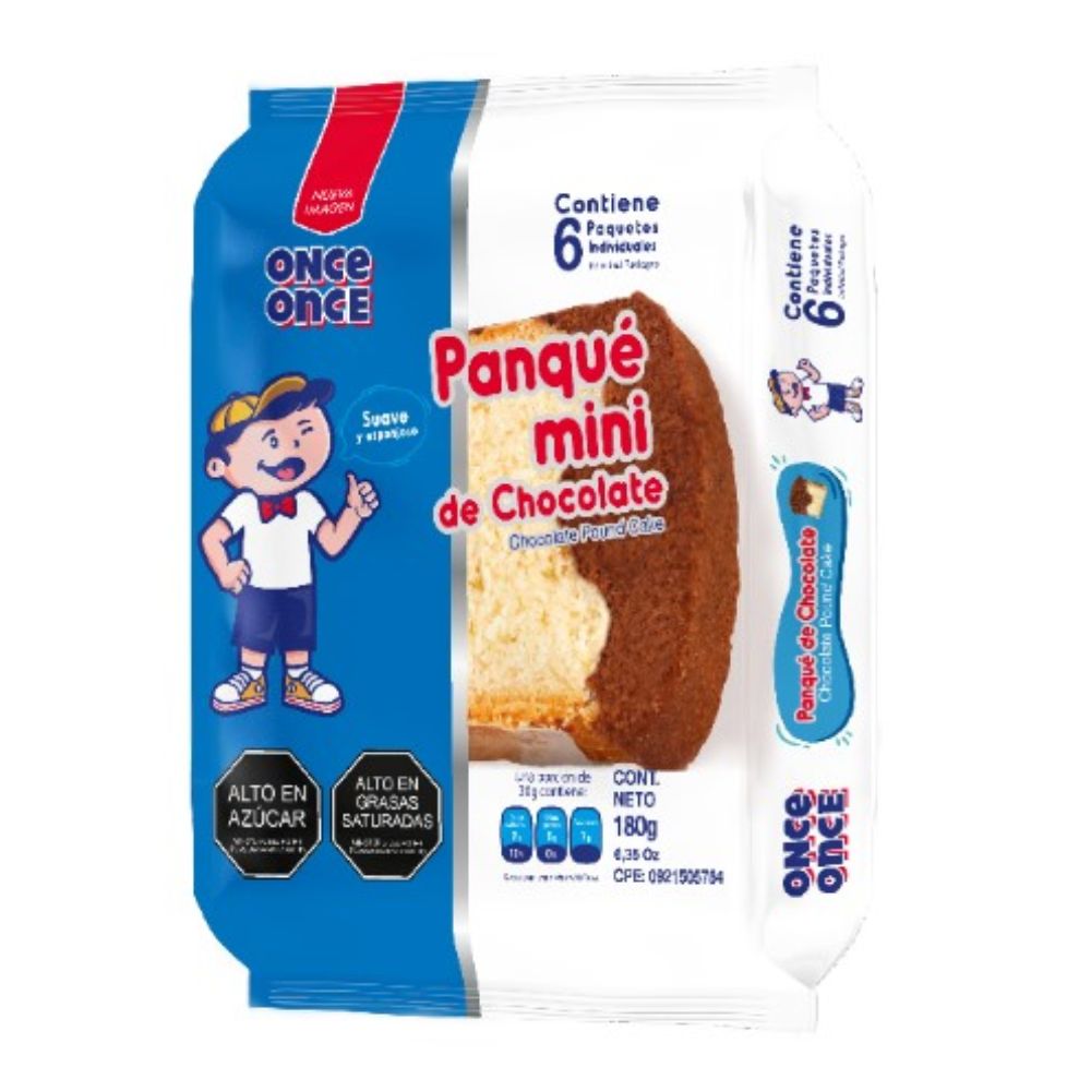 Once Once Panque Mini Chocolate 6 und 180 grs