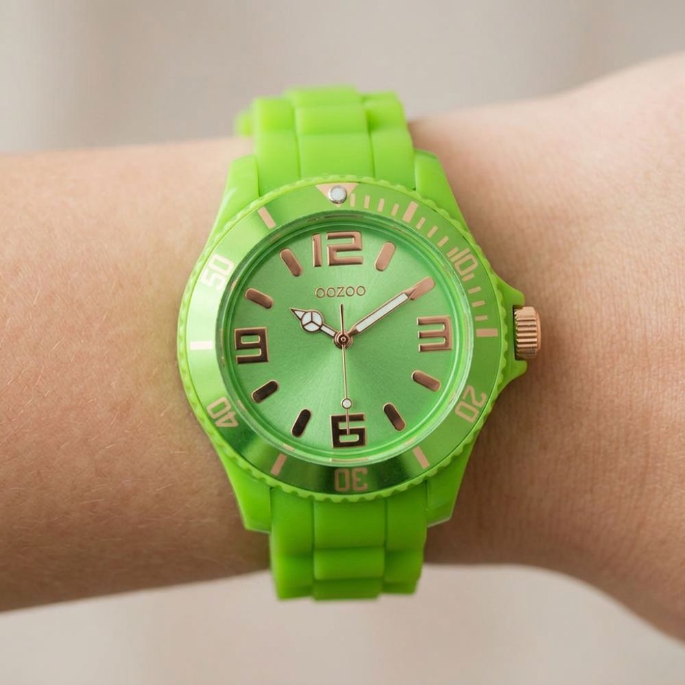 Oozoo Reloj Deportivo Correa De Silicone Unisex Fluo Green