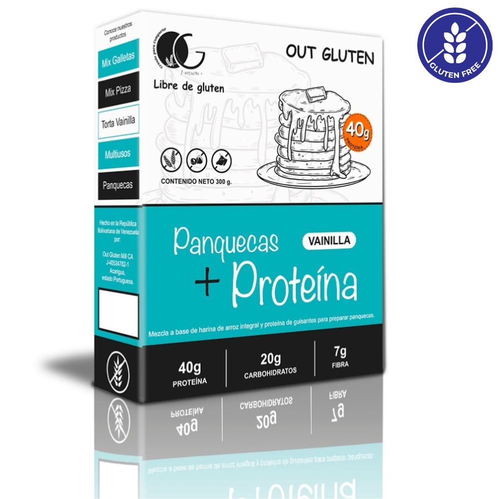 Out Gluten Mezcla Para Panquecas + Proteína Sabor Vainilla 40gr
