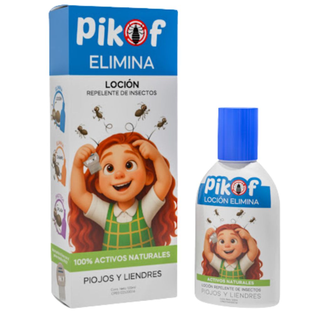 Pikof Protección Contra Piojos Paso 1 "Elimina" Locion 120ml
