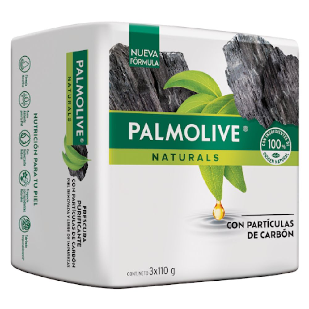 Palmolive Jabón En Barra Charcoal 3x110gr