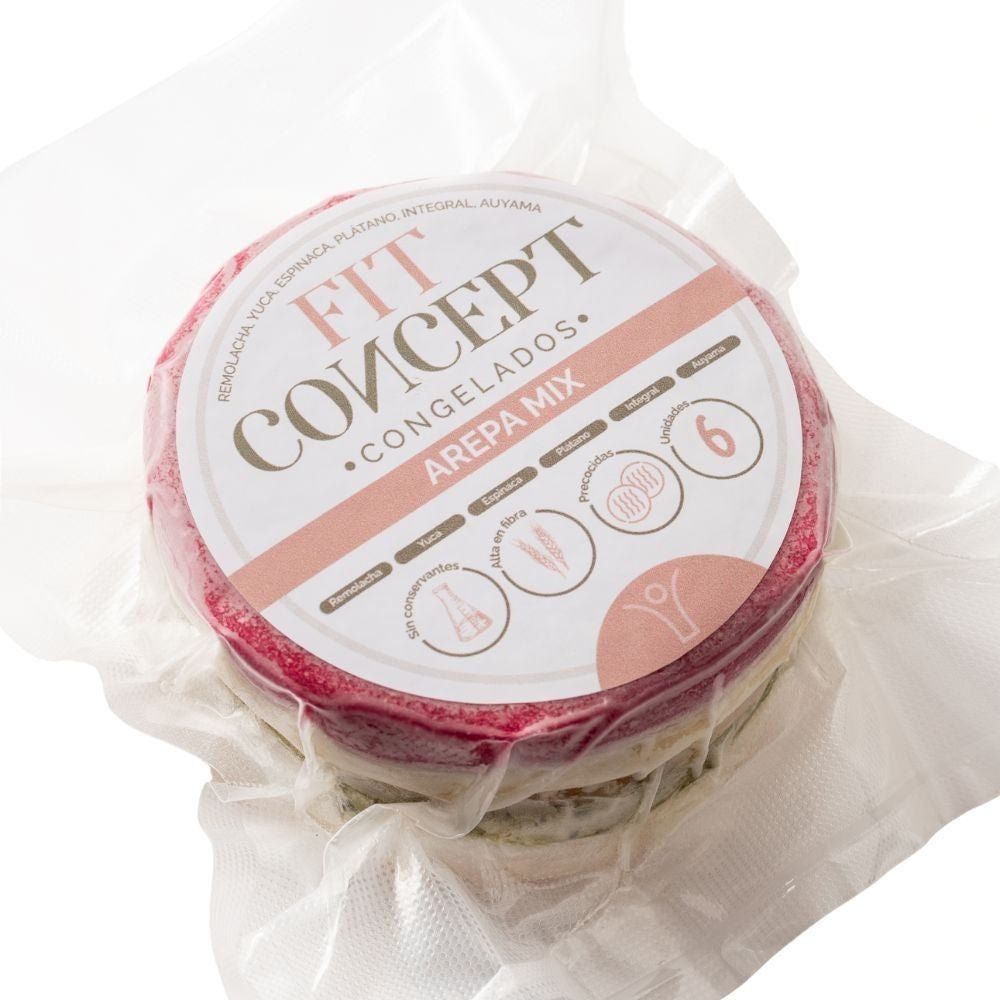 Fit Concept Arepa MIx 6 Und Remolacha, Yuca, Platano, Espinaca, Integral y Auyama