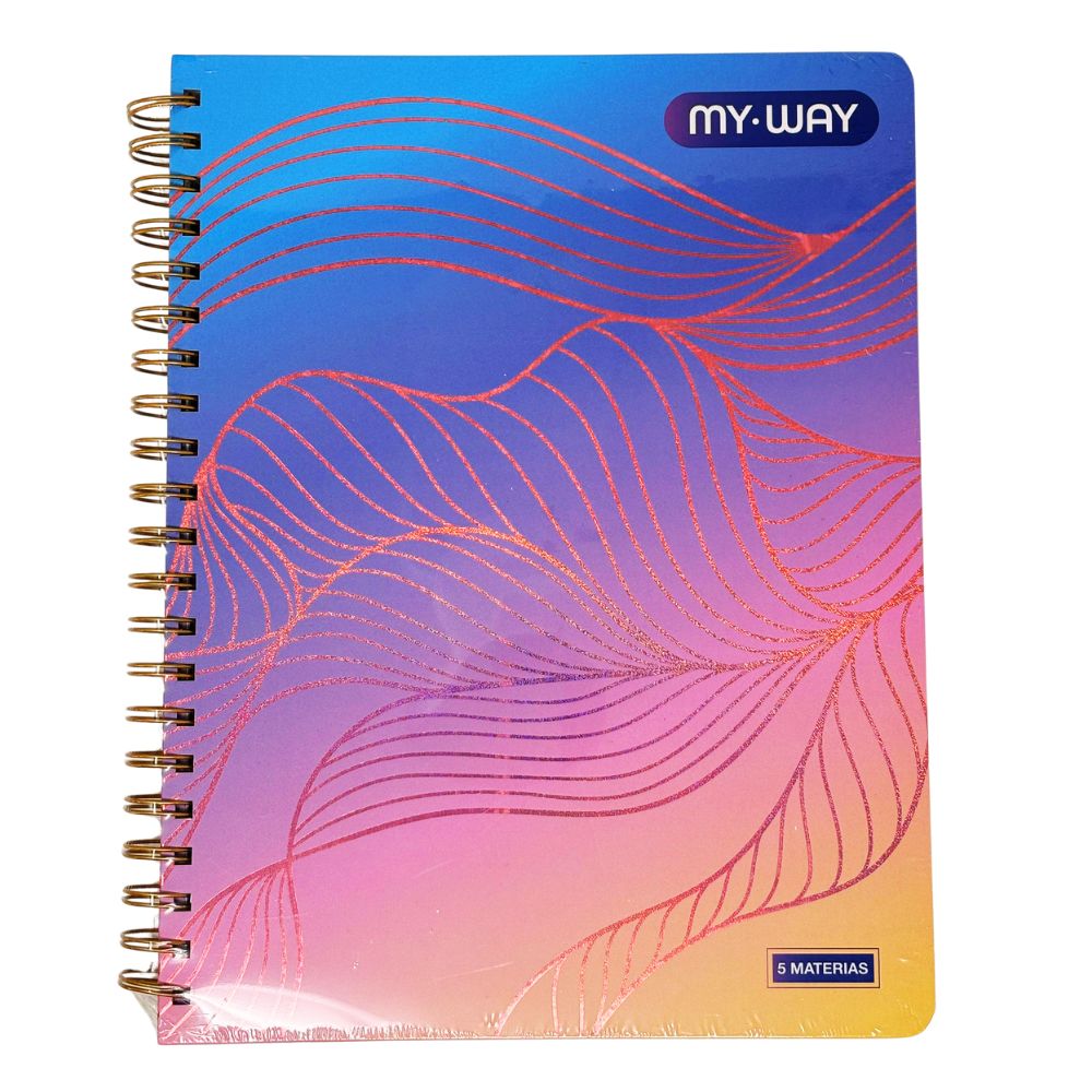 Pointer Libreta Espiral My Way 5 Materias Diseños Variados