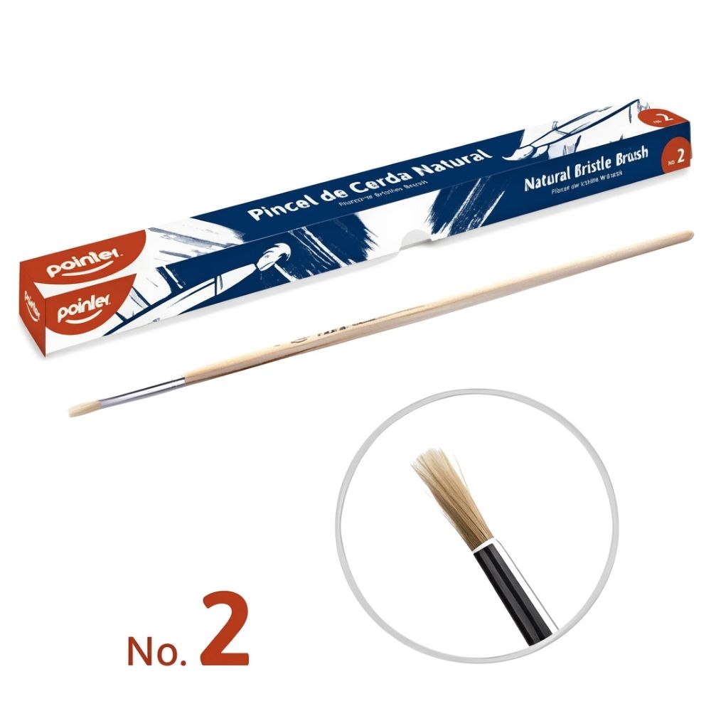 Pointer Pincel De Cerda Natural N.2